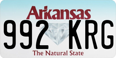 AR license plate 992KRG