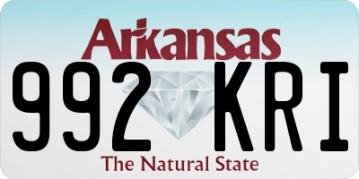 AR license plate 992KRI