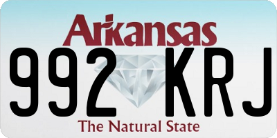 AR license plate 992KRJ