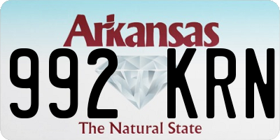 AR license plate 992KRN