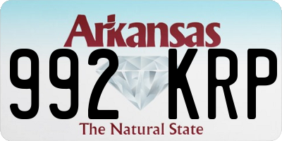 AR license plate 992KRP