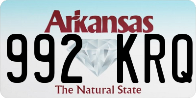 AR license plate 992KRQ