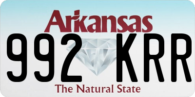 AR license plate 992KRR