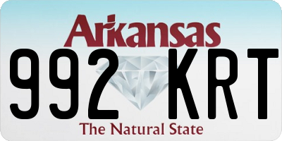 AR license plate 992KRT