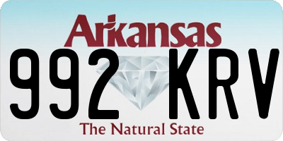 AR license plate 992KRV