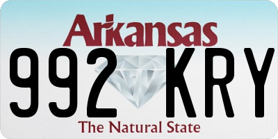 AR license plate 992KRY