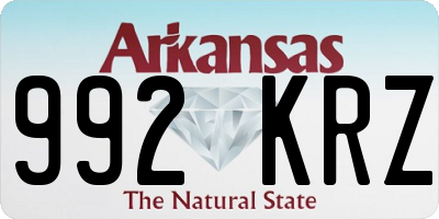 AR license plate 992KRZ