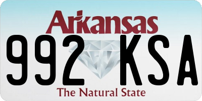 AR license plate 992KSA