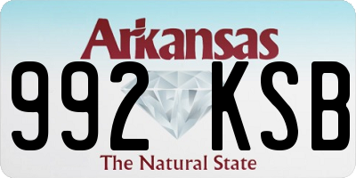 AR license plate 992KSB