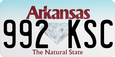AR license plate 992KSC