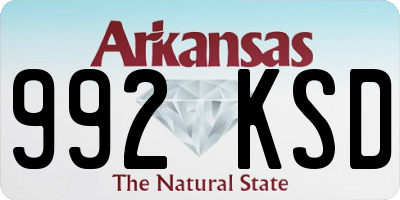 AR license plate 992KSD