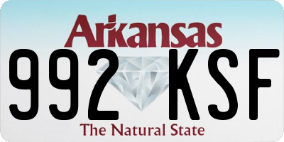 AR license plate 992KSF