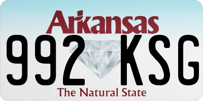 AR license plate 992KSG