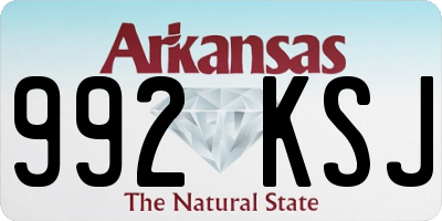 AR license plate 992KSJ