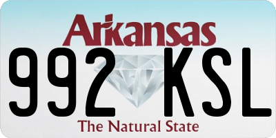 AR license plate 992KSL
