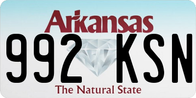 AR license plate 992KSN