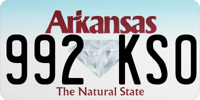 AR license plate 992KSO