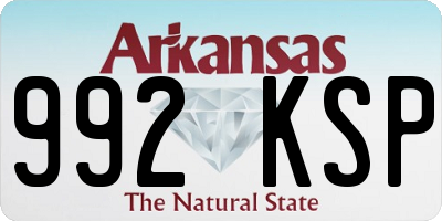 AR license plate 992KSP