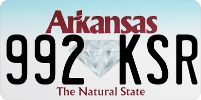 AR license plate 992KSR