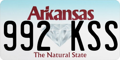 AR license plate 992KSS