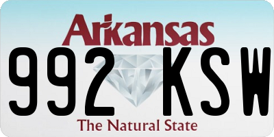 AR license plate 992KSW