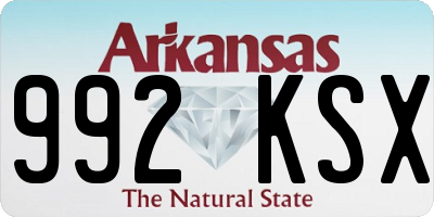 AR license plate 992KSX