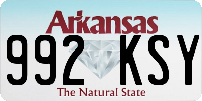AR license plate 992KSY