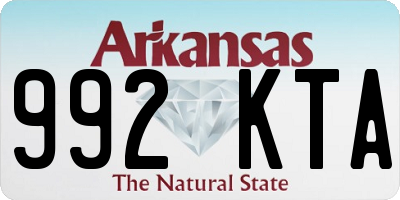 AR license plate 992KTA