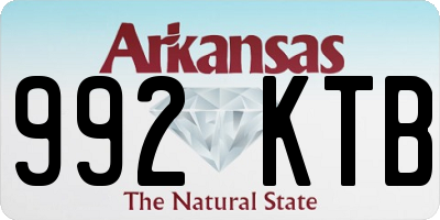 AR license plate 992KTB