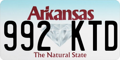 AR license plate 992KTD