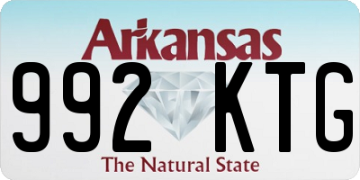 AR license plate 992KTG