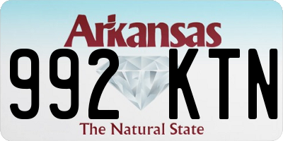 AR license plate 992KTN