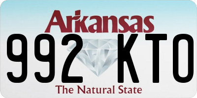 AR license plate 992KTO