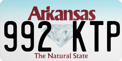 AR license plate 992KTP