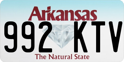 AR license plate 992KTV