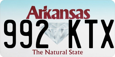 AR license plate 992KTX
