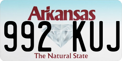 AR license plate 992KUJ