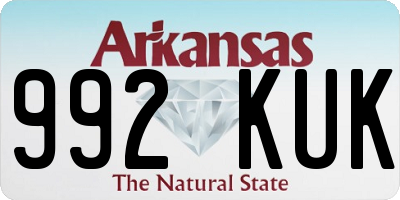 AR license plate 992KUK