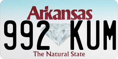 AR license plate 992KUM