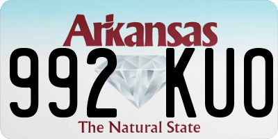 AR license plate 992KUO
