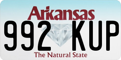 AR license plate 992KUP