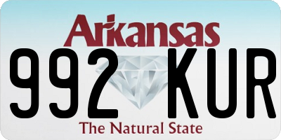 AR license plate 992KUR