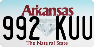 AR license plate 992KUU