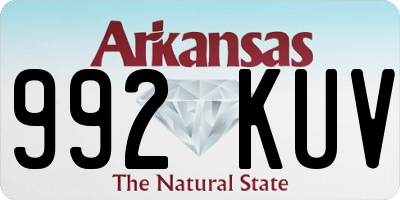 AR license plate 992KUV