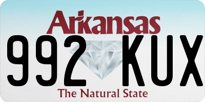 AR license plate 992KUX