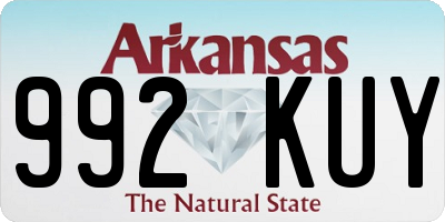 AR license plate 992KUY