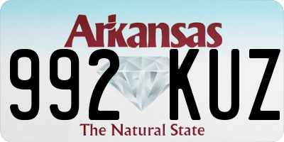 AR license plate 992KUZ