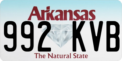 AR license plate 992KVB