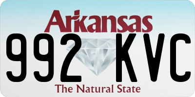 AR license plate 992KVC