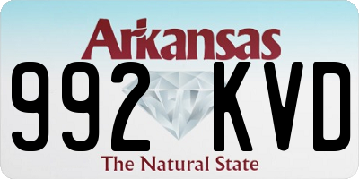 AR license plate 992KVD